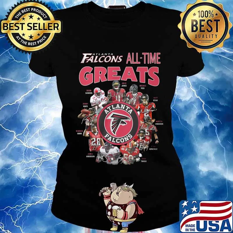 Atlanta falcons all time great signatures s Ladies tee