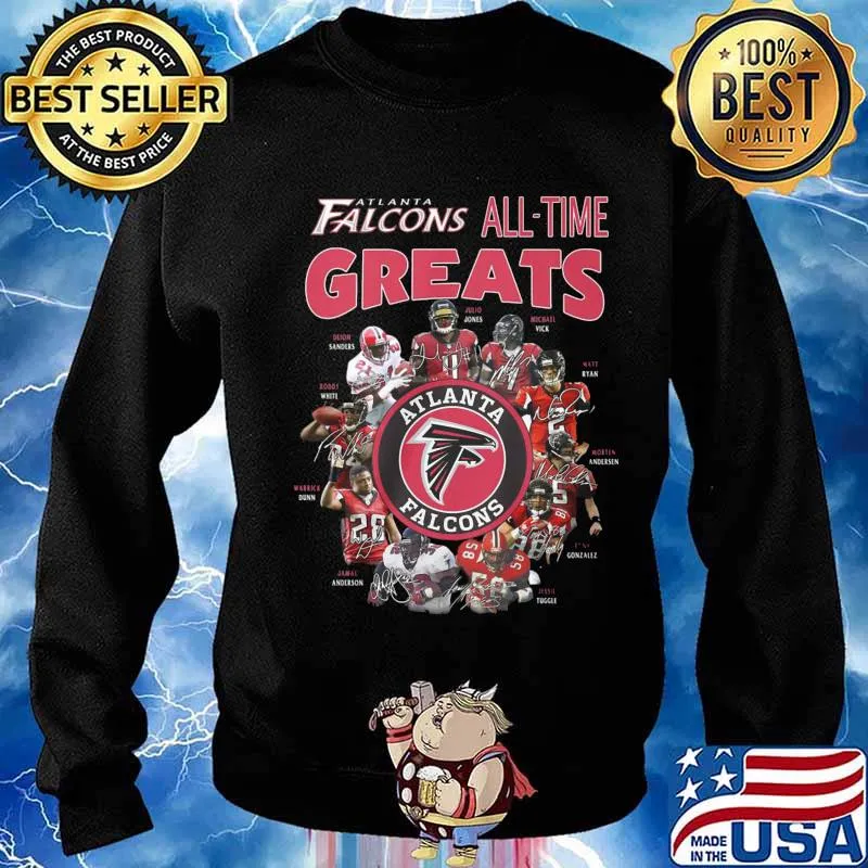 Atlanta falcons all time great signatures s Sweater
