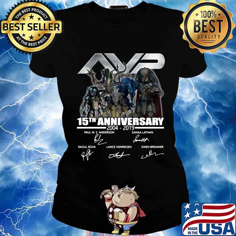 Avp 15th anniversary 2004 2019 signatures s Ladies tee