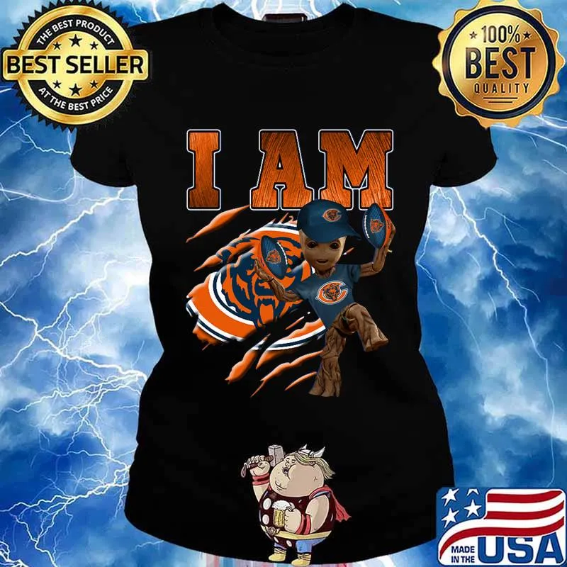 Baby groot i am chicago bears football s Ladies tee