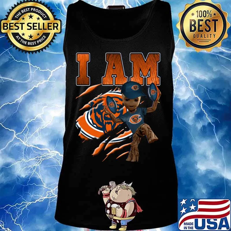 Baby groot i am chicago bears football s Tank top
