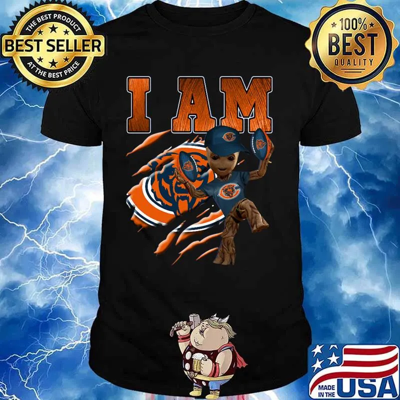 Baby groot i am chicago bears football shirt