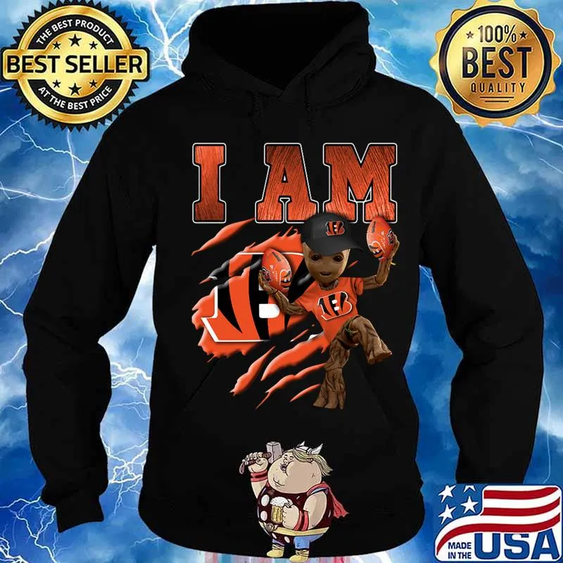 Baby groot i am cincinnati bengals football s Hoodie