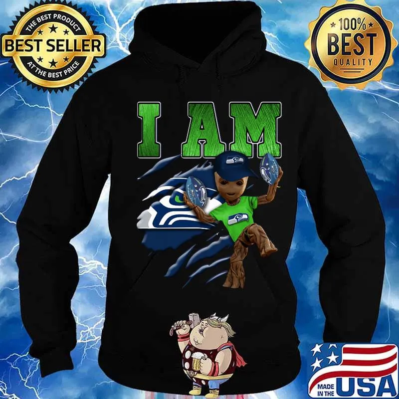 Baby groot i am seattle seahawks football s Hoodie