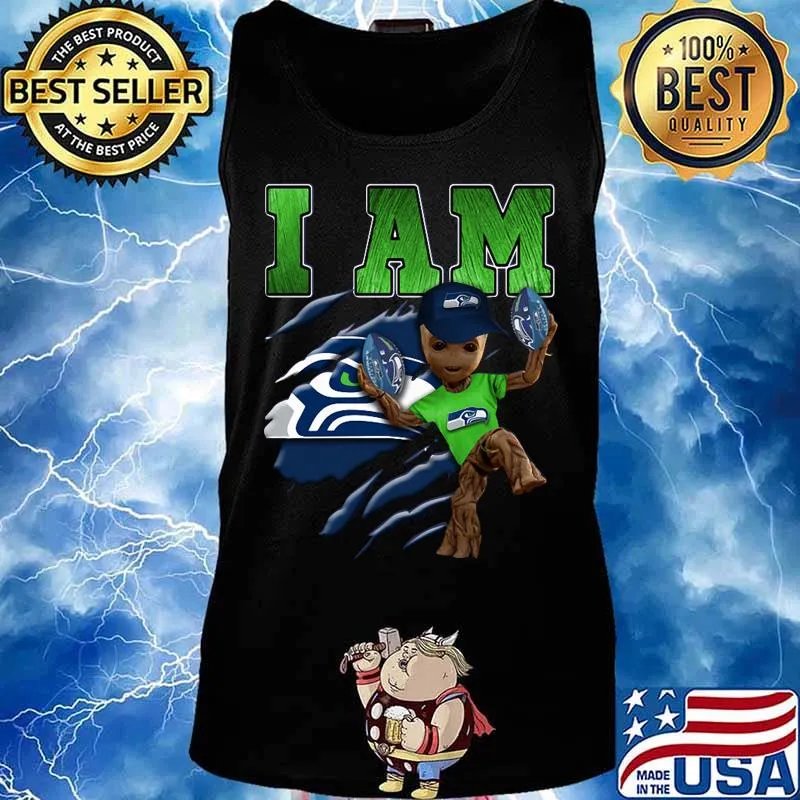 Baby groot i am seattle seahawks football s Tank top