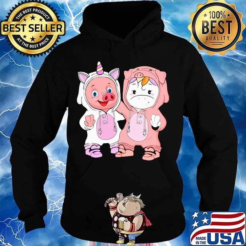 Baby Pig and Baby Unicorn best friends s Hoodie