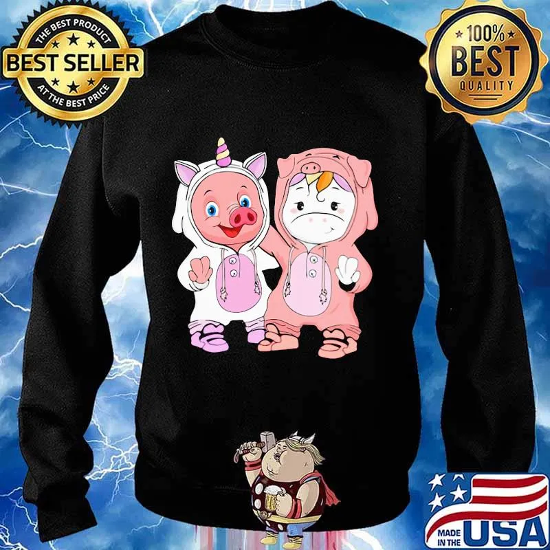 Baby Pig and Baby Unicorn best friends s Sweater
