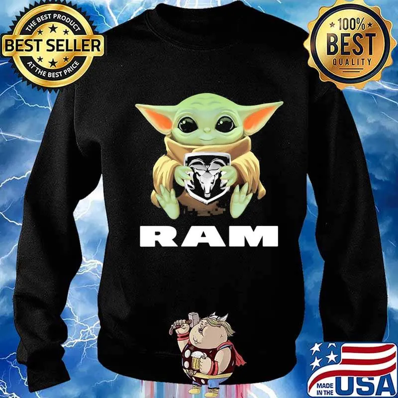 Baby yoda hug ram s Sweater