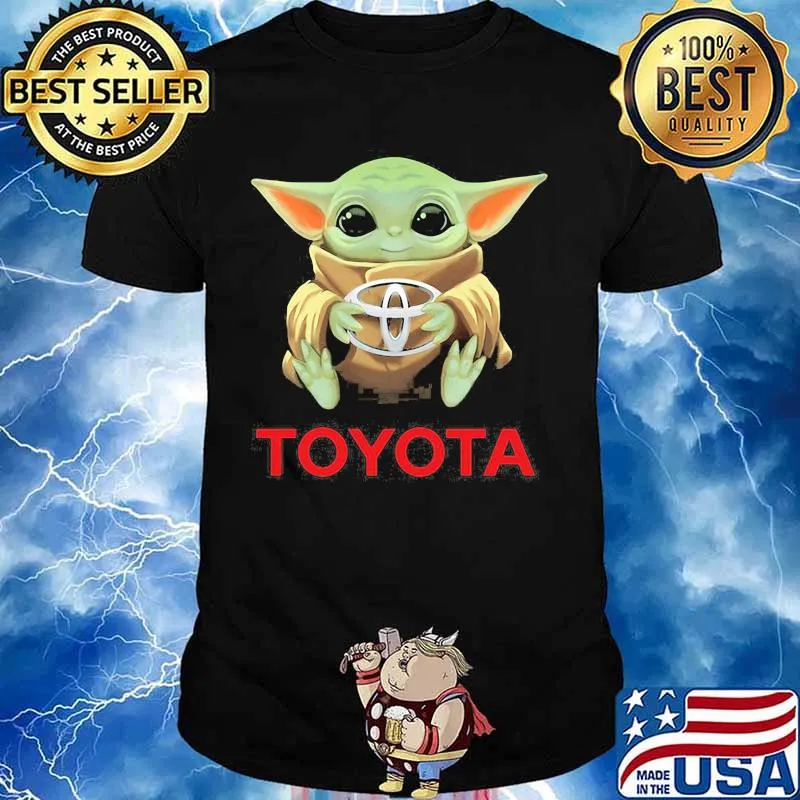 Baby yoda hug toyota shirt