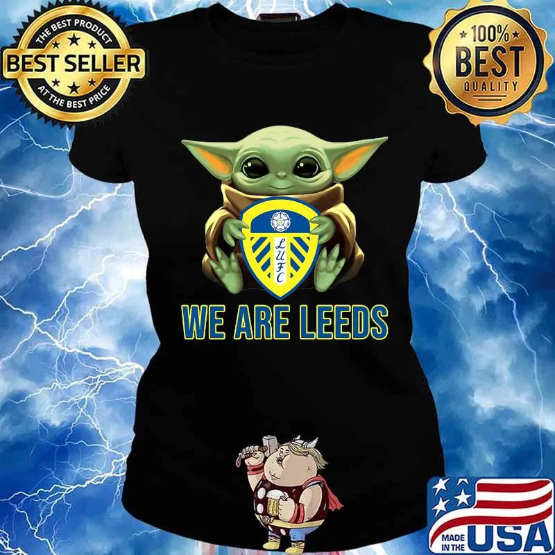 Baby yoda hug we are leeds s Ladies tee