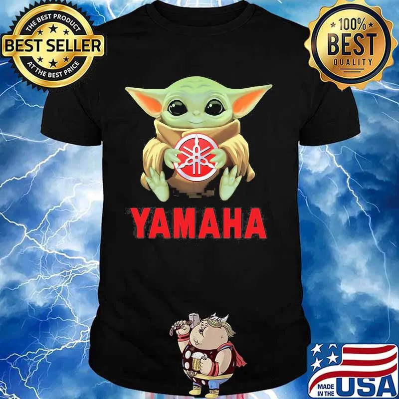 Baby yoda hug yamaha shirt