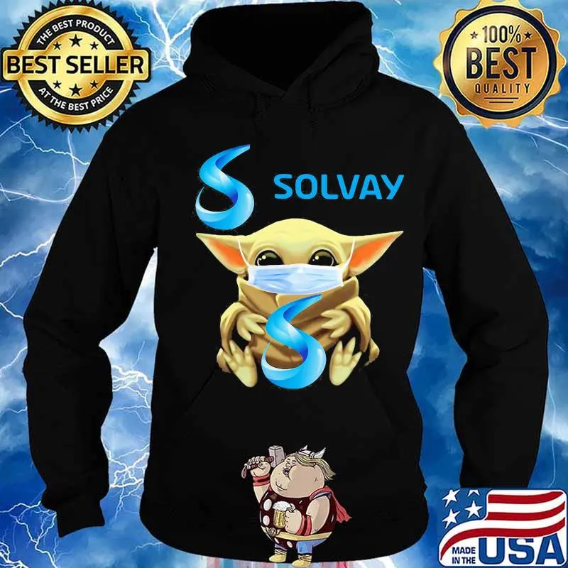 Baby yoda mask face solvay s Hoodie