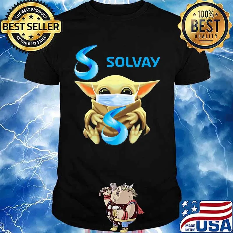 Baby yoda mask face solvay shirt