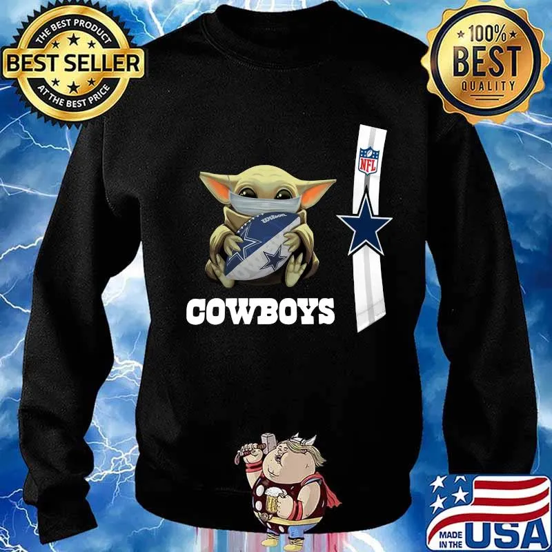 Baby yoda mask hug dallas cowboys nfl s Sweater