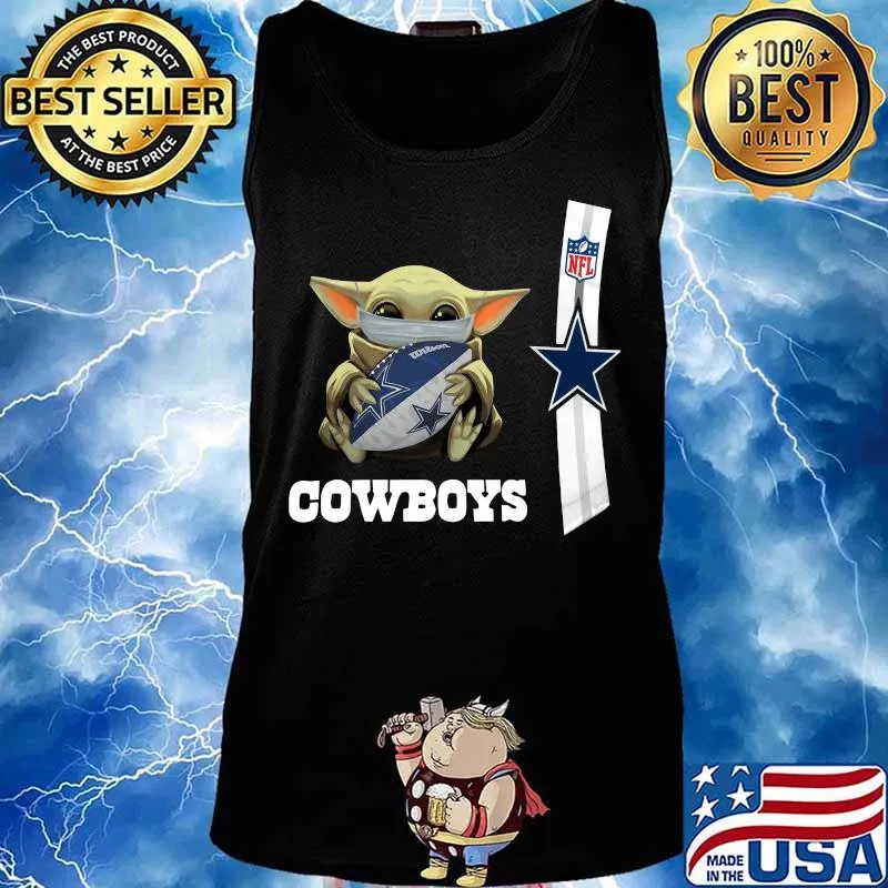 Baby yoda mask hug dallas cowboys nfl s Tank top