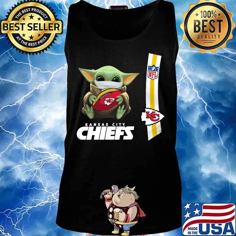 Baby yoda mask hug kansas city chiefs nfl s Tank top