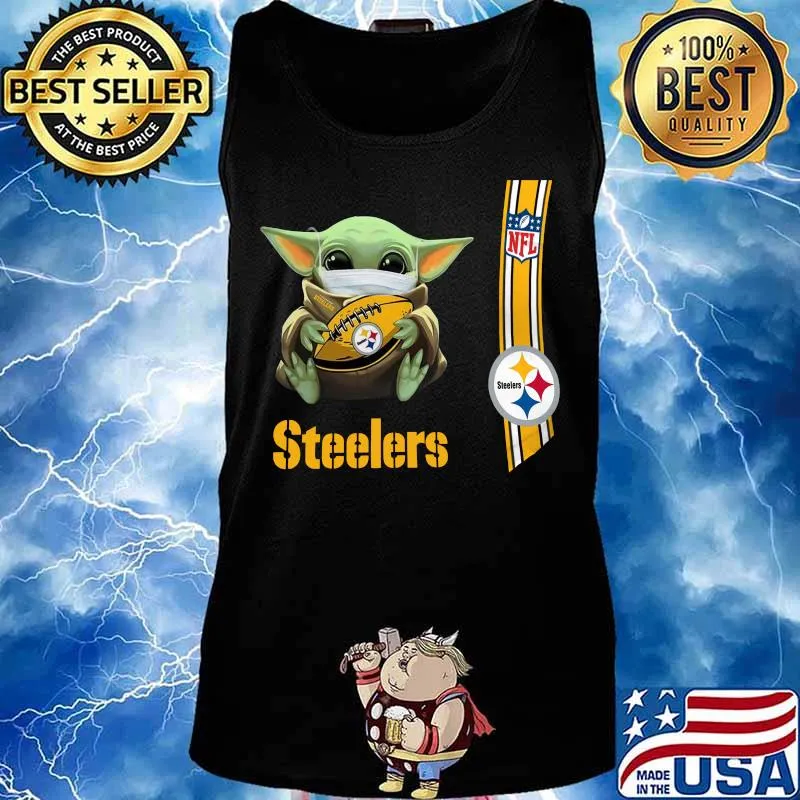 Baby yoda mask hug pittsburgh steelers nfl s Tank top