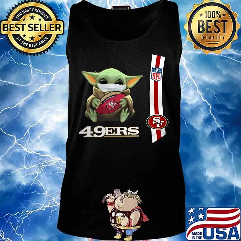 Baby yoda mask hug san francisco 49ers nfl s Tank top