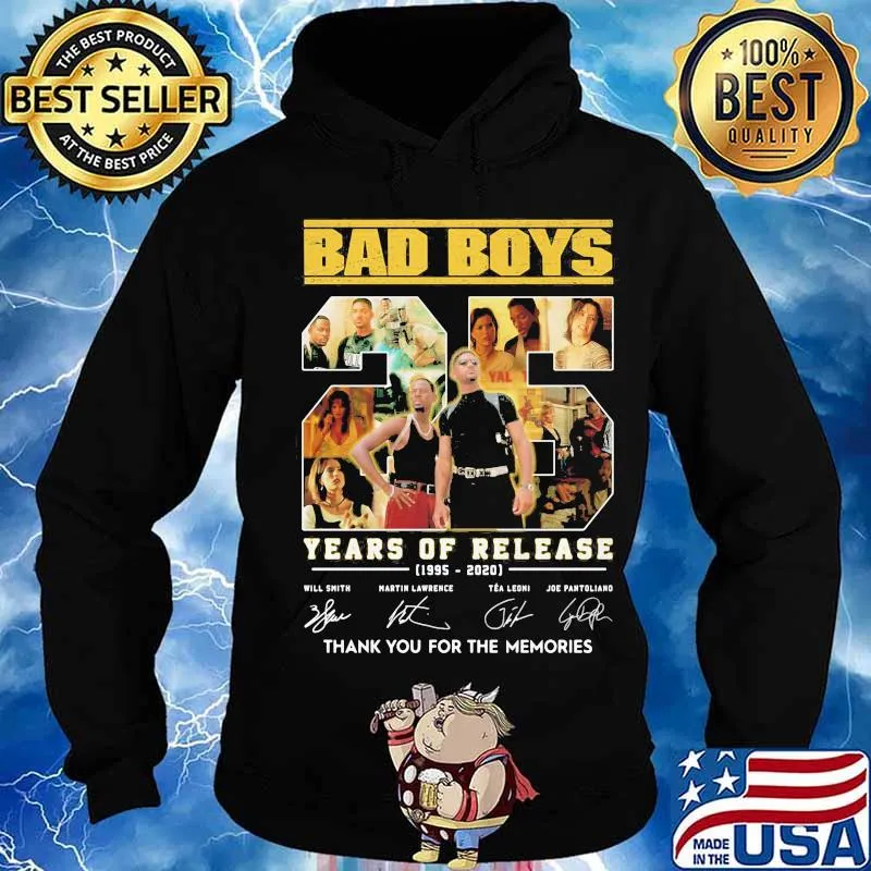 Bad boys 25 years of release 1995 2020 thank you for the memories signatures s Hoodie