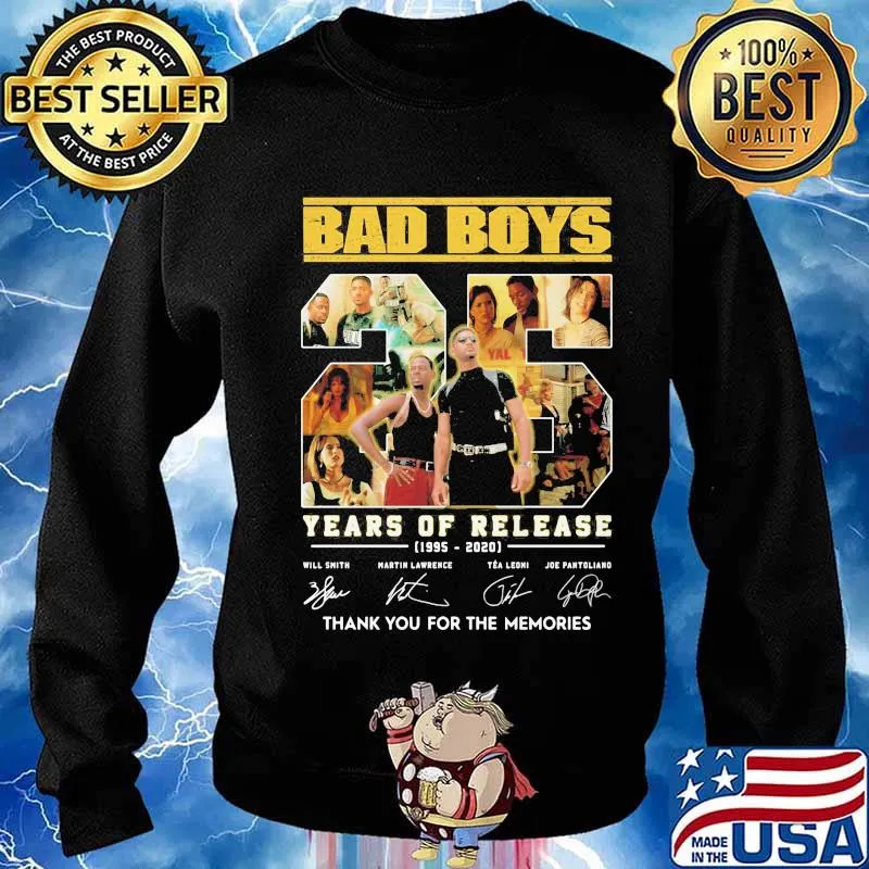 Bad boys 25 years of release 1995 2020 thank you for the memories signatures s Sweater