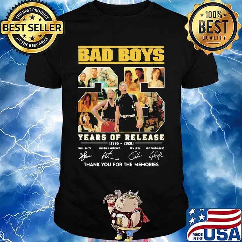 Bad boys 25 years of release 1995 2020 thank you for the memories signatures shirt