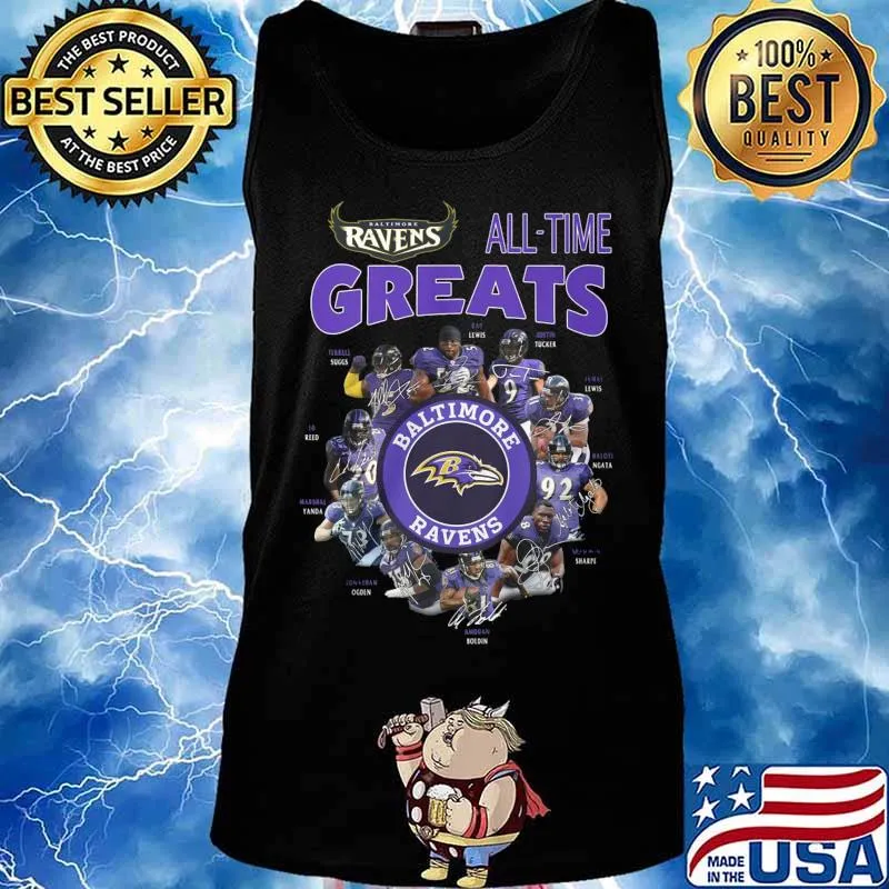 Baltimore ravens all time great signatures s Tank top