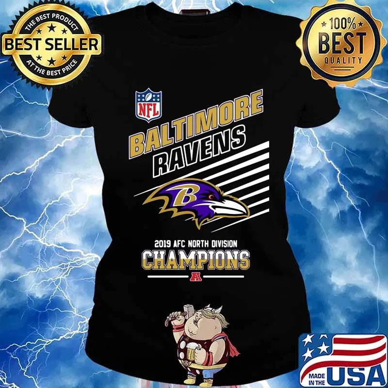 Baltimore ravens football 2019 afc north division champions s Ladies tee