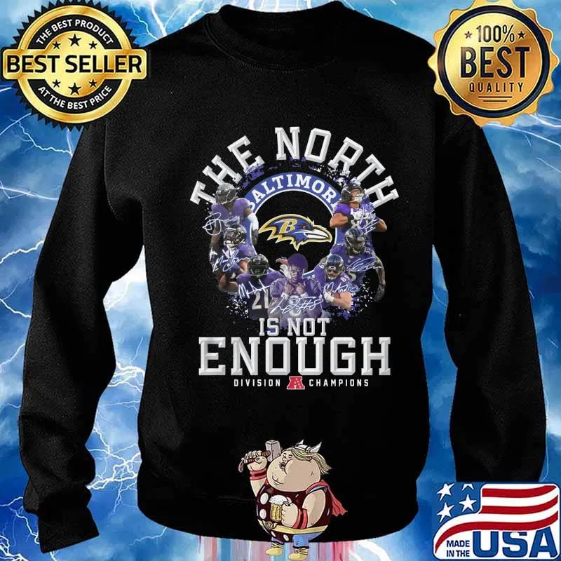 Baltimore ravens football the north is enough division champions signatures s Sweater