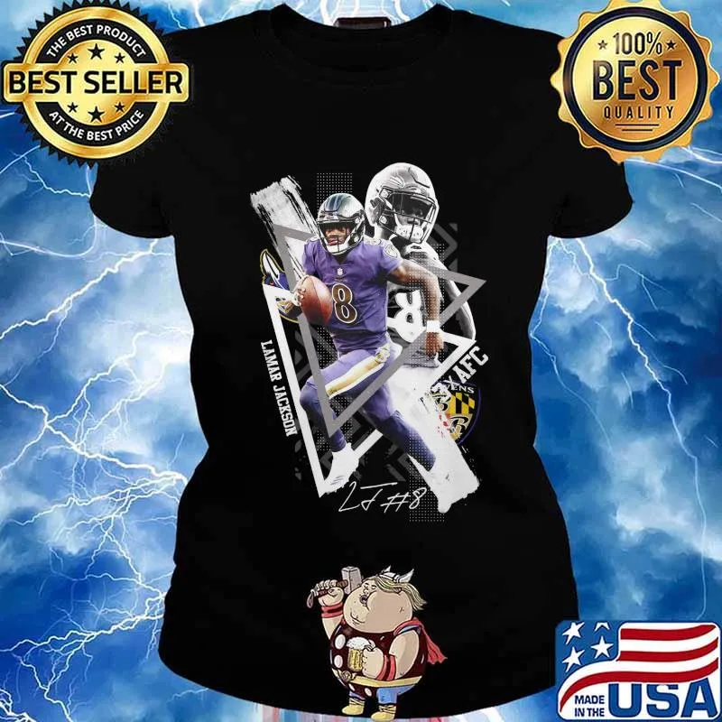 Baltimore ravens lamar jackson afc signature s Ladies tee