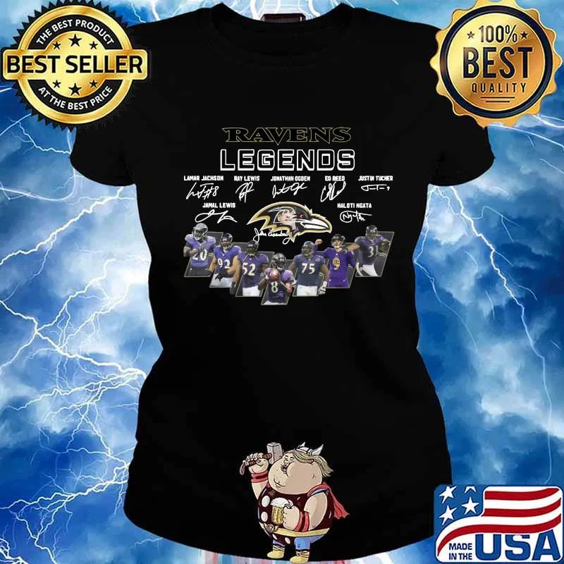 Baltimore ravens legends football signatures s Ladies tee
