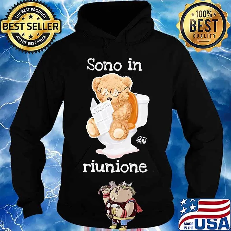 Bear reading newspaper sono in riunione s Hoodie