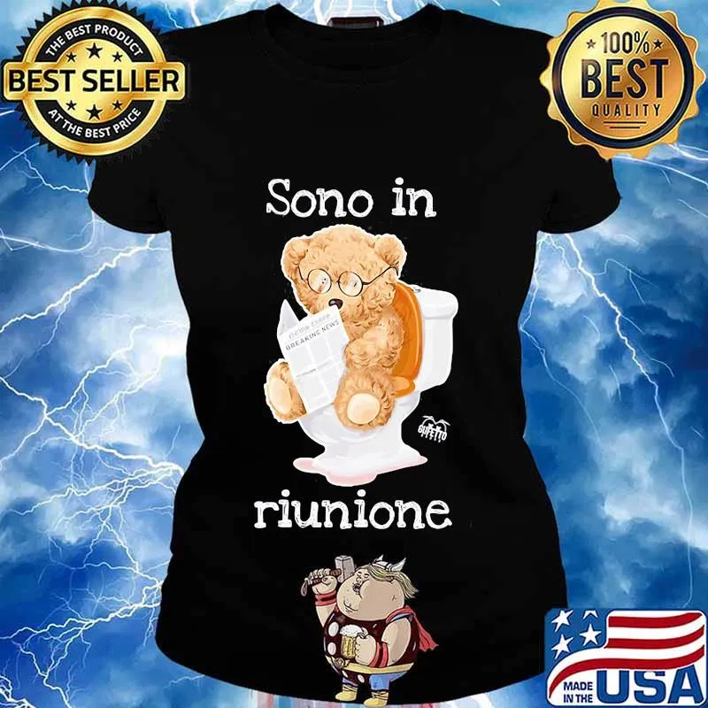 Bear reading newspaper sono in riunione s Ladies tee