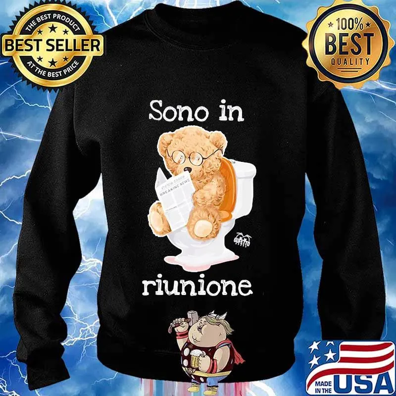 Bear reading newspaper sono in riunione s Sweater