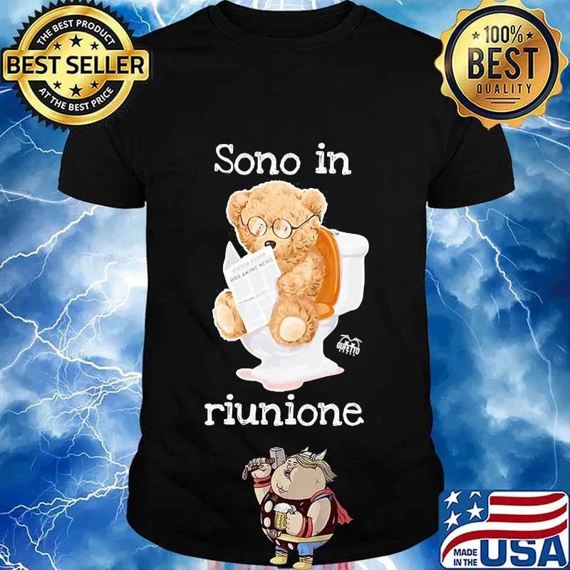Bear reading newspaper sono in riunione shirt