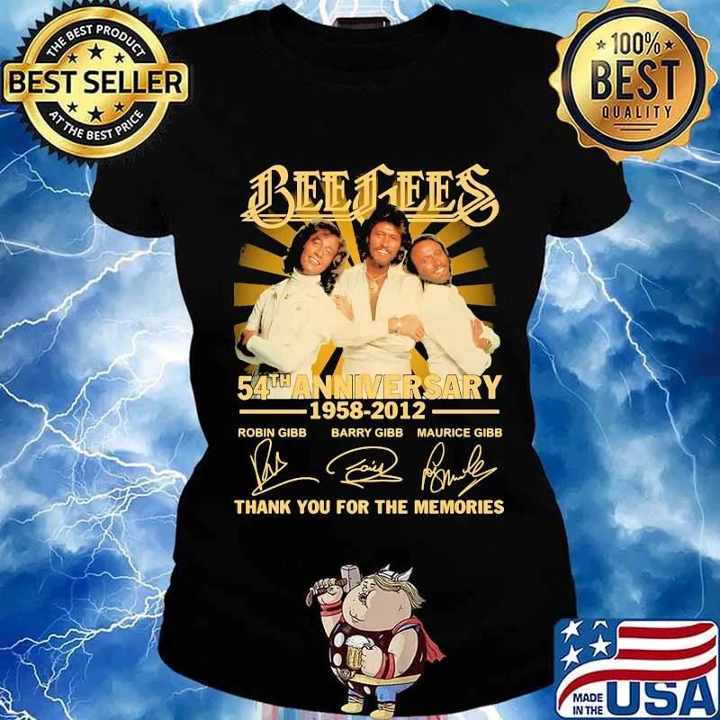 Bee gees 54th anniversary 1958 2020 thank you for the memories signatures s Ladies tee
