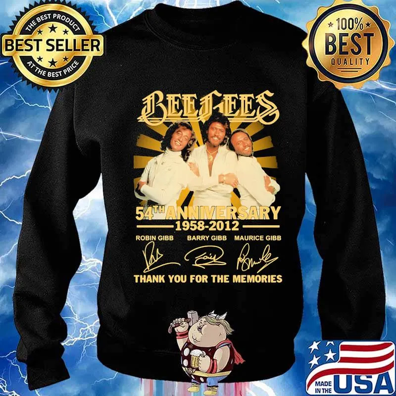 Bee gees 54th anniversary 1958 2020 thank you for the memories signatures s Sweater