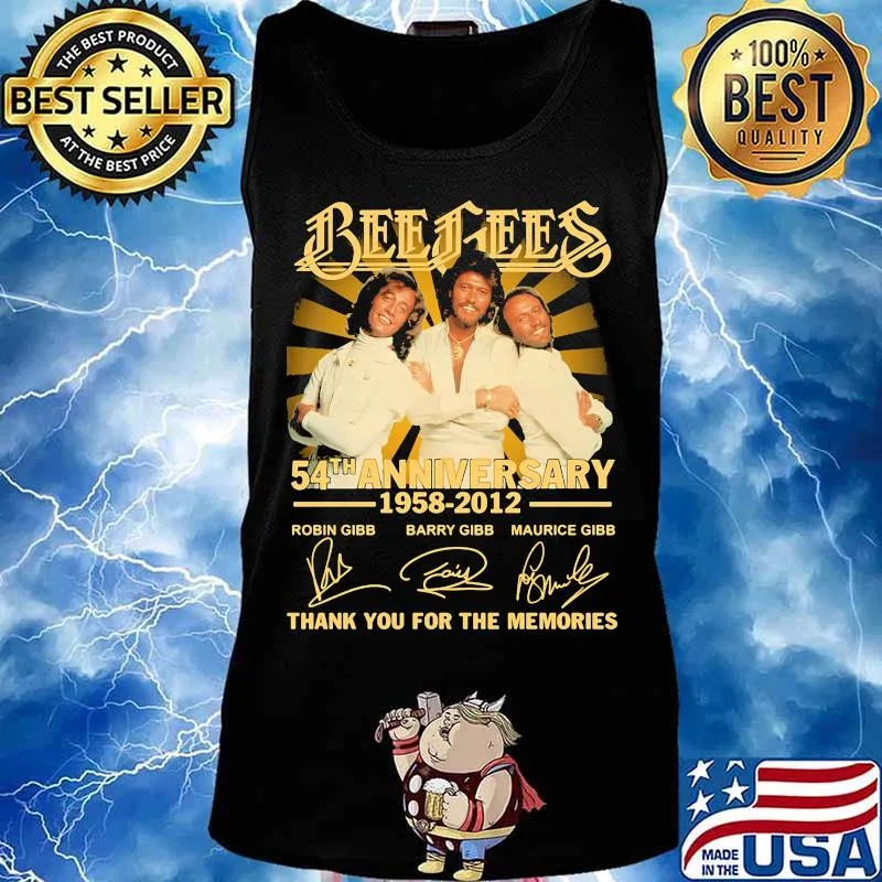Bee gees 54th anniversary 1958 2020 thank you for the memories signatures s Tank top