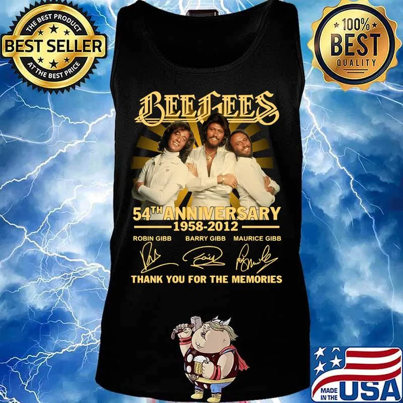 Bee gees 54th anniversary 1958 2020 thank you for the memories signatures s Tank top