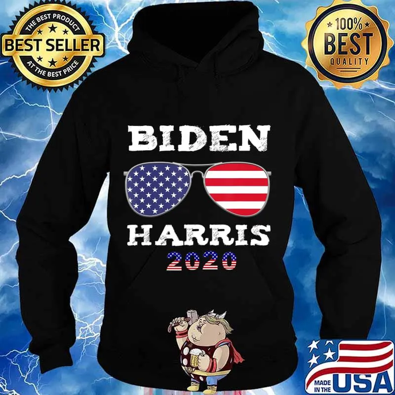 Biden harris 2020 american flag glass s Hoodie