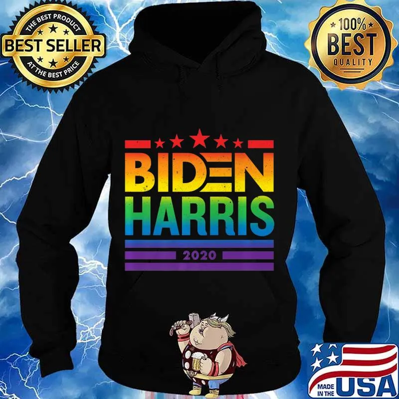 Biden Harris 2020 Rainbow Equality LGBTQ Pride Retro Vintage Shirt Hoodie