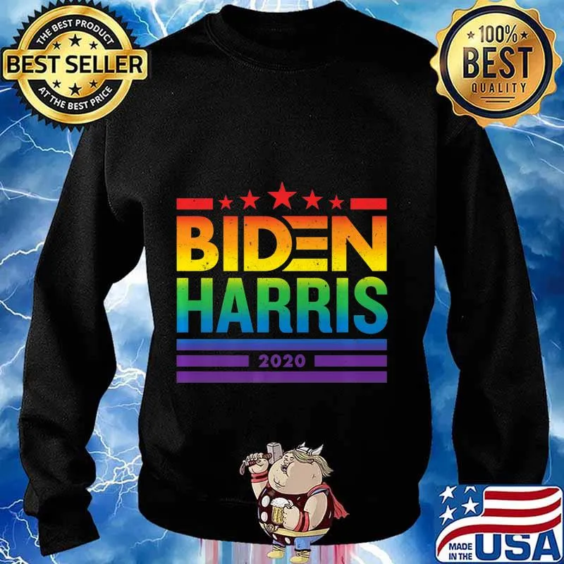 Biden Harris 2020 Rainbow Equality LGBTQ Pride Retro Vintage Shirt Sweater