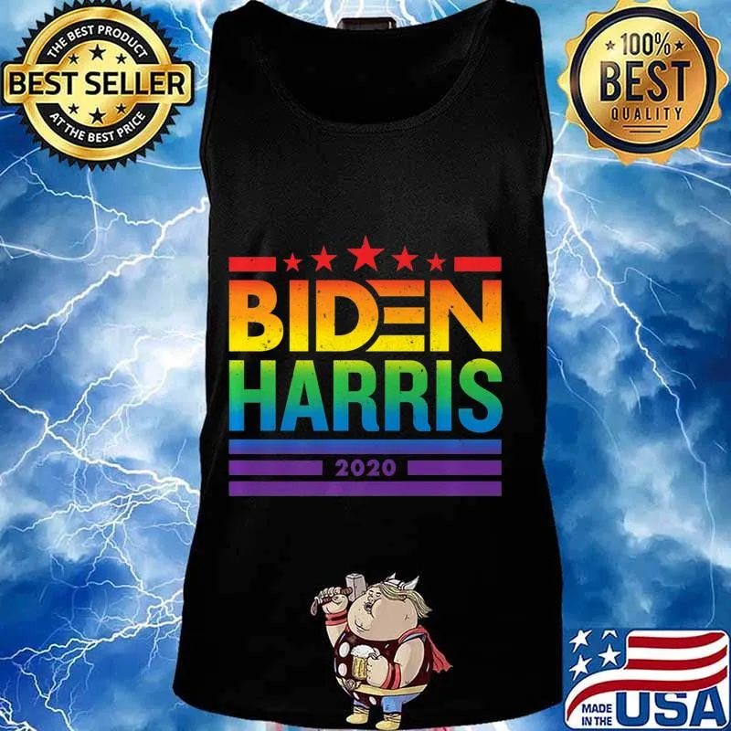 Biden Harris 2020 Rainbow Equality LGBTQ Pride Retro Vintage Shirt Tank top