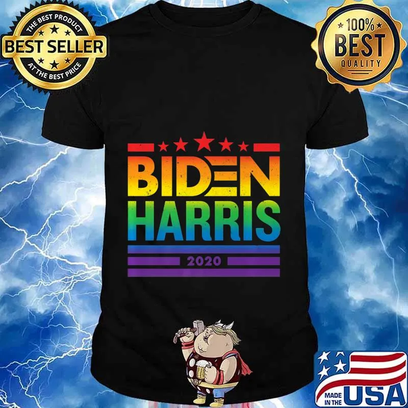 Biden Harris 2020 Rainbow Equality LGBTQ Pride Retro Vintage Shirt