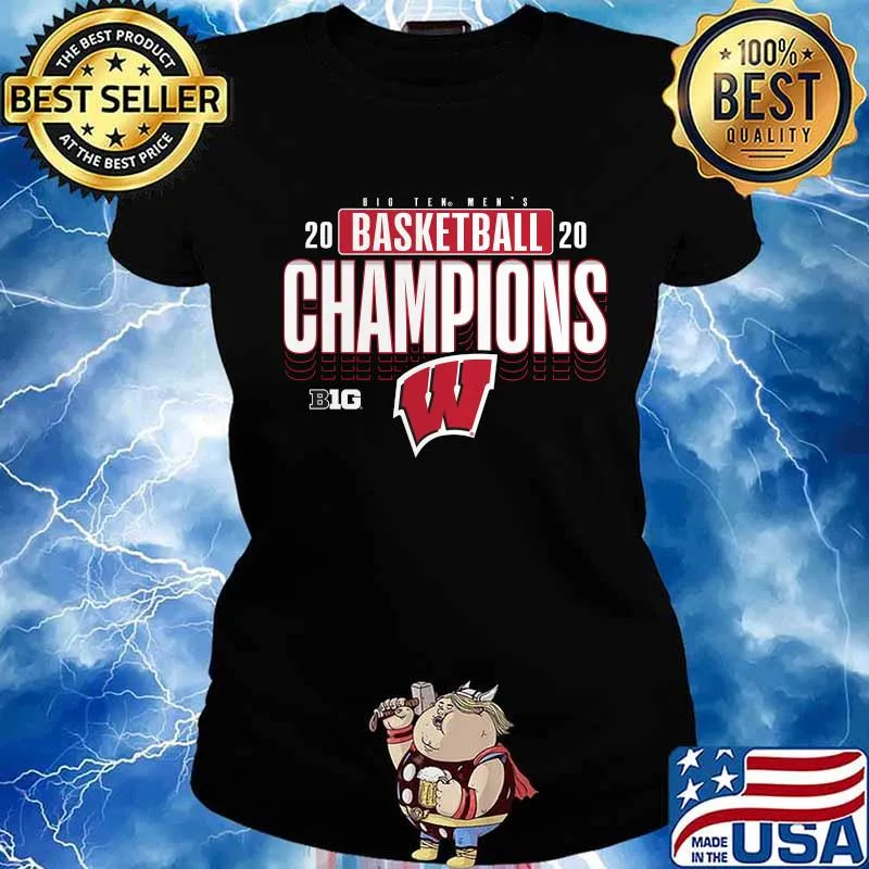 Big ten men's 2020 basketball champions wisconsin badgers s Ladies tee