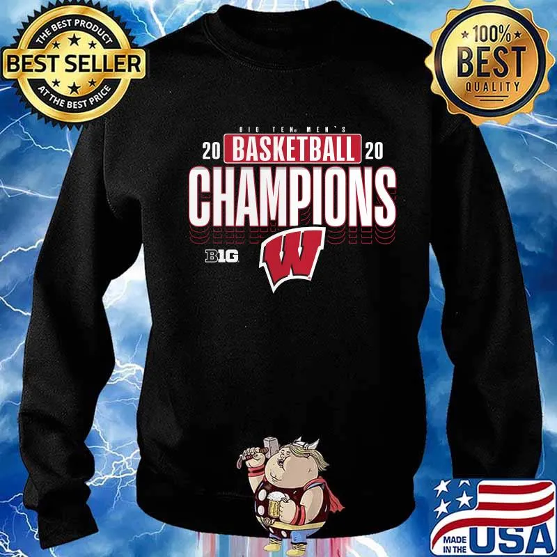 Big ten men's 2020 basketball champions wisconsin badgers s Sweater