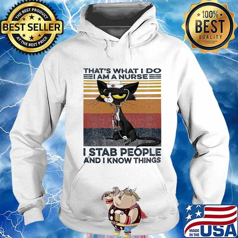 Black car that's what i do i am a nurse i stab people and i know things vintage retro s Hoodie