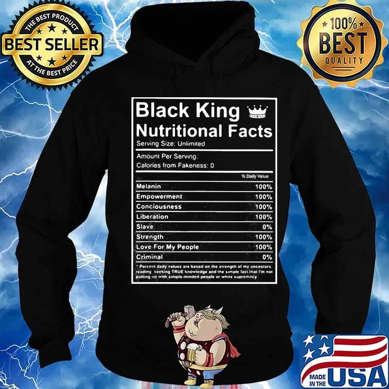 Black king nutritional facts s Hoodie