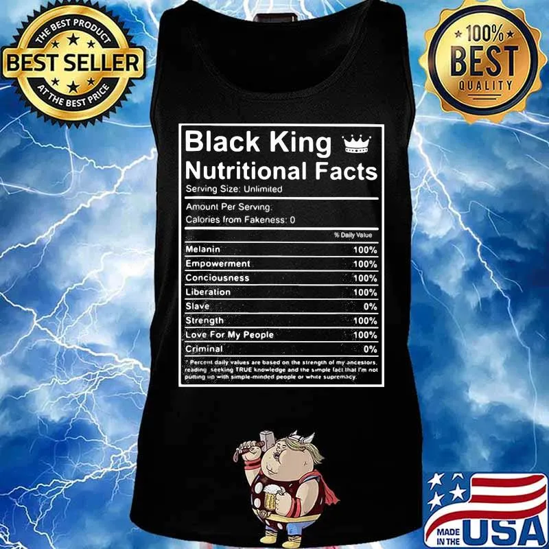 Black king nutritional facts s Tank top