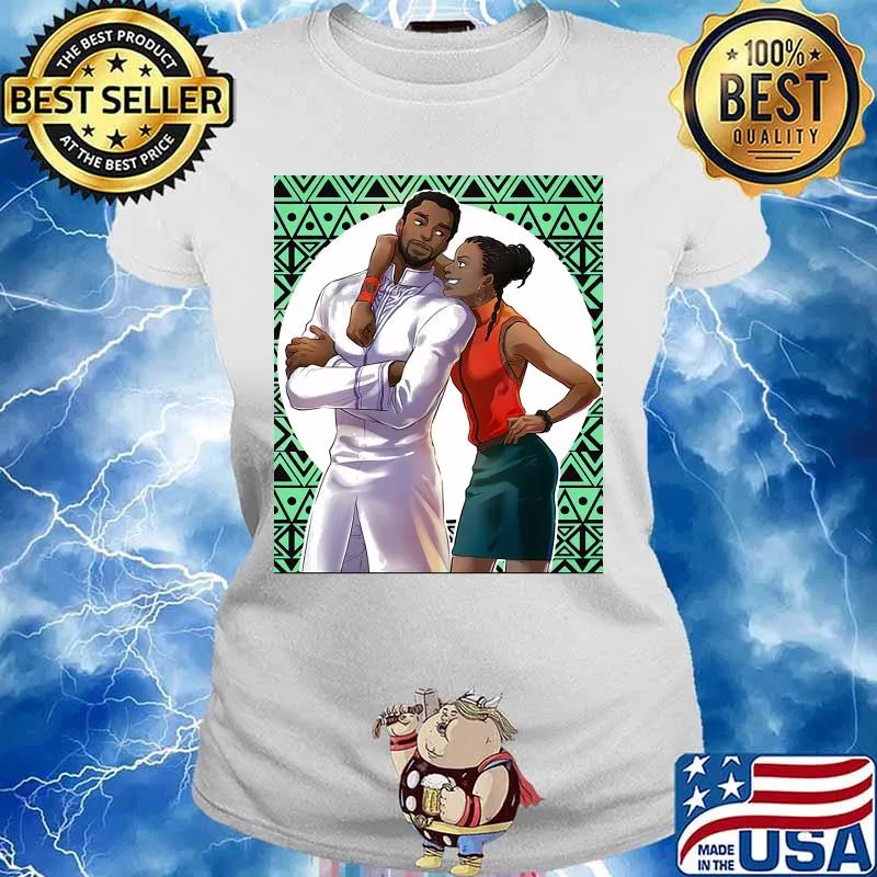 Black panther and shuri art s Ladies tee