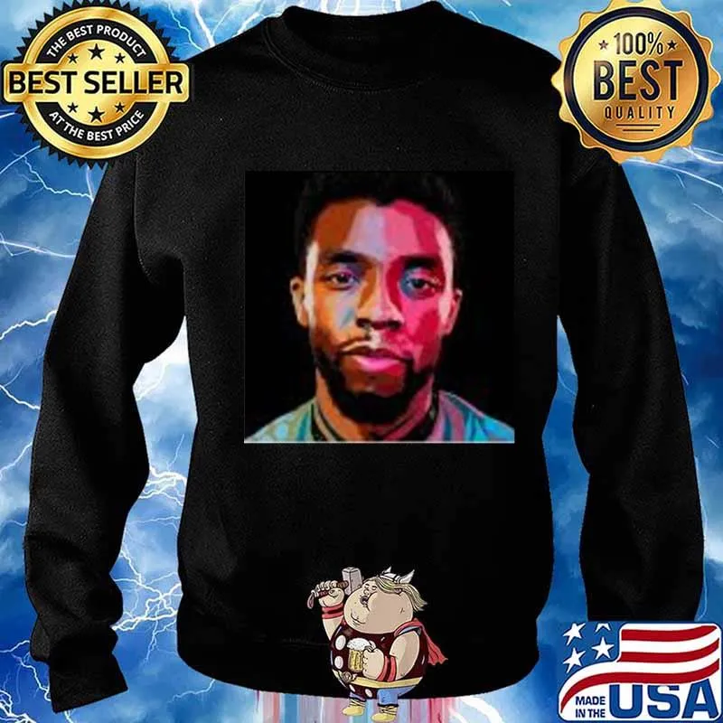 Black panther chadwick Boseman art color s Sweater